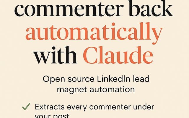 Preview of How I Automated My LinkedIn Lead Magnets with Unipile and Railway